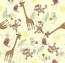 Papel Parede Adesivo Animais Fundo Amarelo Fofo Quarto Infantil 3m