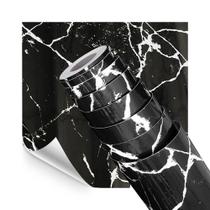 Papel Parede Adesivo Cozinha Alta Temperatura Marmore Preto - Open Star