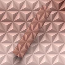Papel Parede Adesivo Decorativo Geometrico Efeito Visual 3D Salmão Sala Quarto 2m Papel Parede Adesivo Decorativo Geometrico Efeito Visual 3D Salmão Sala Quarto 2m