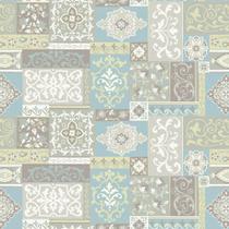 Papel Parede Adesivo Fosco Vinil Azulejos 24 Gravuras 3,05m