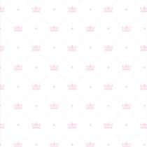 Papel Parede Adesivo Fosco Vinil Baby Coroas Delicadas 3,05m Papel Parede Adesivo Fosco Vinil Baby Coroas Delicadas 3,05m