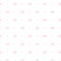 Papel Parede Adesivo Fosco Vinil Baby Coroas Delicadas 3,05m Papel Parede Adesivo Fosco Vinil Baby Coroas Delicadas 3,05m