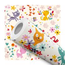 Papel Parede Adesivo Gatinho Fofo Quarto Infantil 10m