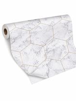 Papel Parede Geométrico Autocolante 5 Mts Cozinha Banheiro