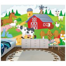 Papel Parede Infantil fazendinha adesivo animais fazenda M01