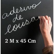 Papel Parede Lousa Preta Adesivo Quadro Negro Preto Fosco Escrever Desenha Decoração Giz 2M x 45CM - NIBUS