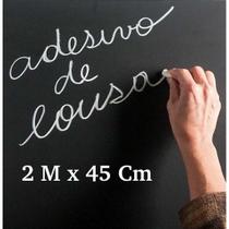 Papel Parede Lousa Preta Adesivo Quadro Negro Preto Fosco Escrever Desenha Decoração Giz 2M x 45CM