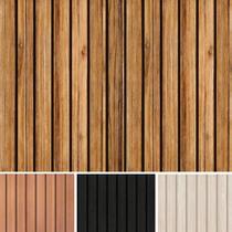 Papel Parede Madeira Ripada Rustica 10 Metros 3D Lavável