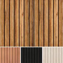 Papel Parede Madeira Ripada Rustica 10 Metros X 45cm Lavável