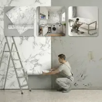 Papel Parede Marmorizado Sala Quarto Escritório Adesivo 5 Mt