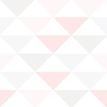 Papel Parede Triangulo Geométrico Rosa Lilás Claro Adesivo