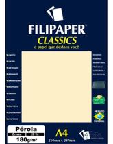 Papel Pérola 180g A4 Creme 20 folhas - Filipaper Papel Pérola 180g A4 Creme 20 folhas - Filipaper