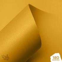 Papel Perolizado 180g A4 Amarelo (Canário) 10 Folhas - Metallik