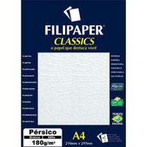 Papel Pérsico A4 180g Branco com 50 Folhas - Filiperson