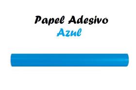 Papel Plastico Adesivo Rolo 45cm x 10m Azul 79004 Papel Plastico Adesivo Rolo 45cm x 10m Azul 79004