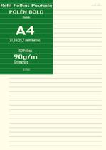 Papel Polen A4 Bold 90g Pautado 100 Folhas 21x29,7cm A4 Papel Polen A4 Bold 90g Pautado 100 Folhas 21x29,7cm A4