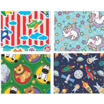 Papel Presente 60X96CM Couchê Linha Diamante Infantil - 4 Modelos - Pacote com 40 Unidades Papel Presente 60X96CM Couchê Linha Diamante Infantil - 4 Modelos - Pacote com 40 Unidades