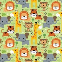 Papel Presente Bobina Couchê 60CM. MOD.122 Bichinhos BO-100MTS