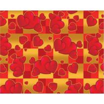 Papel Presente Bobina Couchê 60CM MOD. 235 Coração Vermelho - 100M Papel Presente Bobina Couchê 60CM MOD. 235 Coração Vermelho - 100M