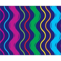 Papel Presente Bobina Couche 60CM MOD.530 Curvas Coloridas BO-100MTS