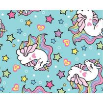 Papel Presente Bobina Couche 60CM MOD.604 Unicórnios BO-100MTS