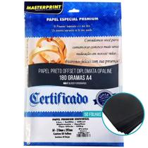 Papel Preto A4 180g Preto Diplomata Offset 50 Folhas Masterprint Papel Preto A4 180g Preto Diplomata Offset 50 Folhas Masterprint