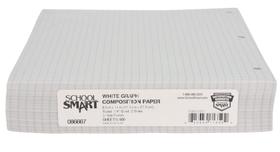 Papel quadriculado School Smart-86667 de dupla face 21,6 x 27,9 cm 500 folhas Papel quadriculado School Smart-86667 de dupla face 21,6 x 27,9 cm 500 folhas