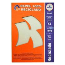 Papel reciclado A4 180g 210x297 c/ 50 fls Romitec