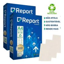 Papel Reciclado A4 75g Report Suzano 1.000 Folhas