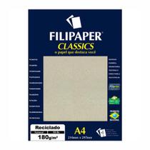 Papel Reciclado Natural 180g Filipaper 50 Folhas