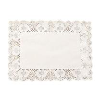 Papel rendado doilies retangular 30x40 cm 60 un branco Papel rendado doilies retangular 30x40 cm 60 un branco