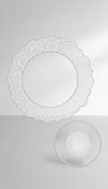 Papel Rendado Redondo 11cm Branco - 100 Unidades