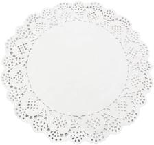 Papel rendado toalha doilies redondo 20 un 36,5 cm branco