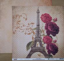 Papel Scrapbook Arte Fácil SC-036 Torre Eiffel 3