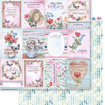 Papel Scrapbook Dupla Face Elementos Campo Ii Sd-1251 30,5x30,5cm Litoarte