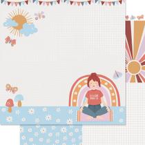Papel Scrapbook Dupla Face Good Vibes Tranquilidade Sd-1257 30,5x30,5cm Litoarte