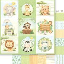 Papel Scrapbook Dupla Face Safari Cards Kit 5 Un. Sd-1301 30,5x30,5cm Litoarte