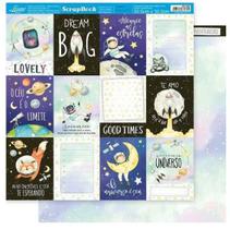 Papel Scrapbook Dupla Face Tags Mundo da Lua Sd-1194 30,5x30,5cm Litoarte