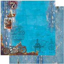 Papel Scrapbook Litoarte 30,5x30,5 SD-1112 Rústico Motos Papel Scrapbook Litoarte 30,5x30,5 SD-1112 Rústico Motos
