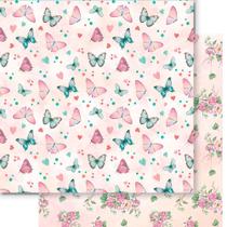 Papel Scrapbook Sd1-096 30,5x30,5cm Borboletas Litoarte