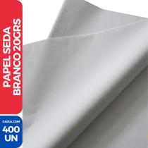 Papel Seda Branco Liso 20GRS P/ Embalar Bolos 50 X 70 - 400 Unidades - MAGAPEL