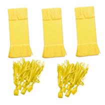 Papel Seda para Balas com 2 Franjas Amarelo Kit 48 unidades