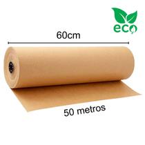 Papel Semi Kraft Bobina 60cm x 50m Pardo Embalagem Caixa