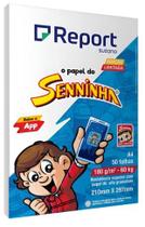 Papel senninha@ a4 180g branco pct.c/50 folhas report Papel senninha@ a4 180g branco pct.c/50 folhas report
