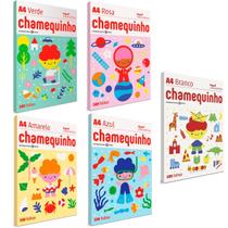 Papel Sulfite 500 folhas Kit 5 Cores Uso Escolar Desenho Pintura Dobradura Colagem Artes Ensino Fundamental Médio Chamex Papel Sulfite 500 folhas Kit 5 Cores Uso Escolar Desenho Pintura Dobradura Colagem Artes Ensino Fundamental Médio Chamex