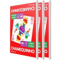Papel Sulfite 75g Chamequinho A4 Cores Kit com 300 Folhas Papel Sulfite 75g Chamequinho A4 Cores Kit com 300 Folhas