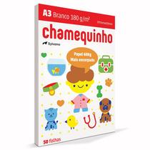 Papel sulfite A3 180g 297x420 com 50 fls - Chamequinho