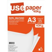 Papel Sulfite A3 Branco 120G Pacote com 25 Folhas