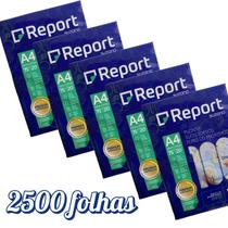 Papel Sulfite A4 2500 Folhas Report Premium 75g Cor Branca Resma Escritório Office