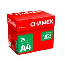 Papel sulfite A4 75g 210x297 5 resmas caixa 2500 folhas - Chamex